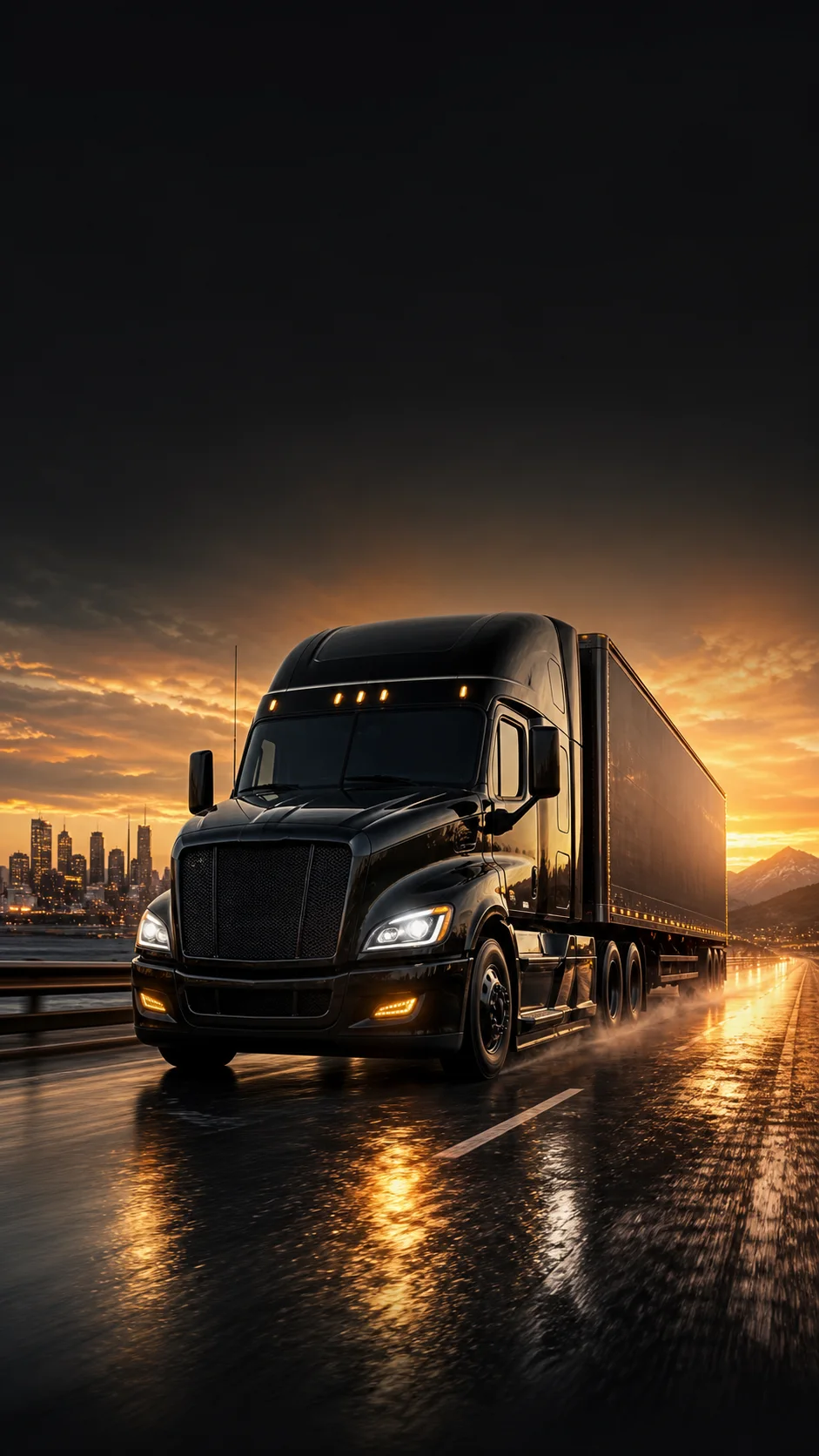 Truck Fleet Manager cargo truck at night